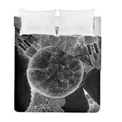 Space Universe Earth Rocket Duvet Cover Double Side (full/ Double Size) by BangZart
