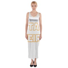 Stay Weird Fitted Maxi Dress by Valentinaart