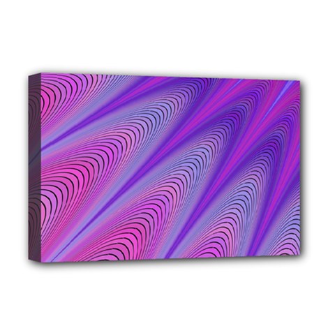 Purple Star Sun Sunshine Fractal Deluxe Canvas 18  X 12   by BangZart
