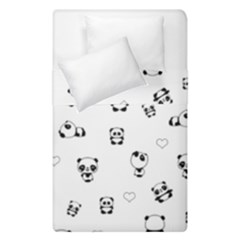 Panda Pattern Duvet Cover Double Side (single Size) by Valentinaart