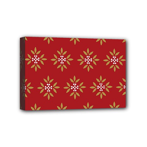 Pattern Background Holiday Mini Canvas 6  X 4  by Celenk
