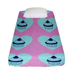 Cupcakes In Pink Fitted Sheet (single Size) by snowwhitegirl