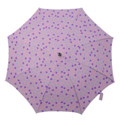 Blue Pink Hearts Hook Handle Umbrellas (large) by snowwhitegirl