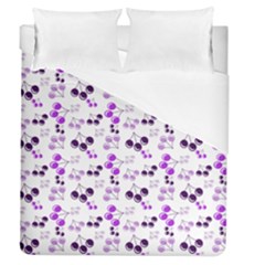 Purple Cherries Duvet Cover (queen Size) by snowwhitegirl