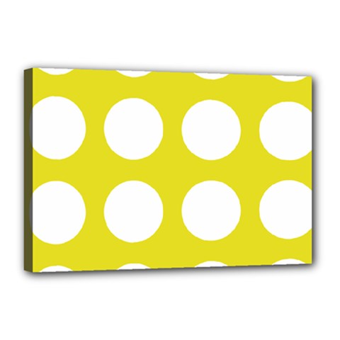 Big Dot Yellow Canvas 18  X 12  by snowwhitegirl