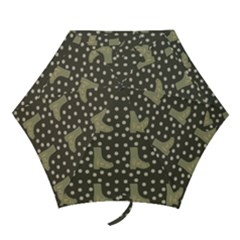 Charcoal Boots Mini Folding Umbrellas by snowwhitegirl