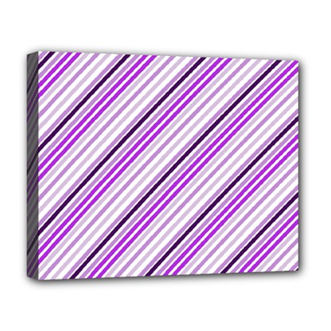 Purple Diagonal Lines Deluxe Canvas 20  X 16   by snowwhitegirl