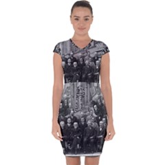 1927 Solvay Conference On Quantum Mechanics Capsleeve Drawstring Dress  by thearts
