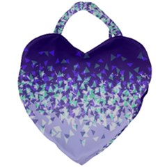 Purple Disintegrate Giant Heart Shaped Tote by jumpercat