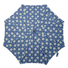 Daisy Dots Blue Hook Handle Umbrellas (small) by snowwhitegirl