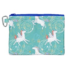 Magical Flying Unicorn Pattern Canvas Cosmetic Bag (xl) by Bigfootshirtshop
