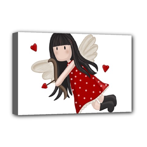 Cupid Girl Deluxe Canvas 18  X 12   by Valentinaart