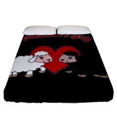 Valentines Day - Sheep  Fitted Sheet (california King Size) by Valentinaart