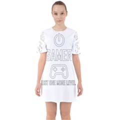 Gamer Sixties Short Sleeve Mini Dress by Valentinaart