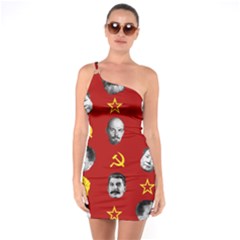 Communist Leaders One Soulder Bodycon Dress by Valentinaart