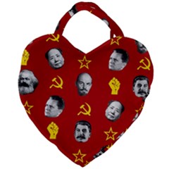 Communist Leaders Giant Heart Shaped Tote by Valentinaart