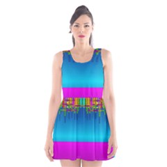 Sky Earth And Star Fall Scoop Neck Skater Dress by pepitasart