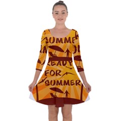 Ready For Summer Quarter Sleeve Skater Dress by Melcu