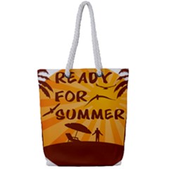 Ready For Summer Full Print Rope Handle Tote (small) by Melcu