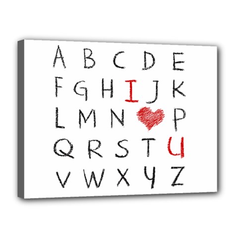 Love Alphabet Canvas 16  X 12  by Valentinaart