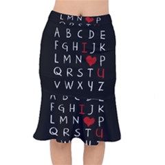 Love Alphabet Mermaid Skirt by Valentinaart