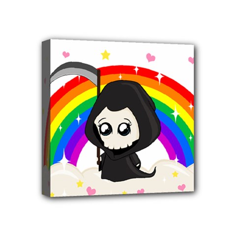 Cute Grim Reaper Mini Canvas 4  X 4  by Valentinaart
