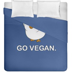 Go Vegan - Cute Chick  Duvet Cover Double Side (king Size) by Valentinaart