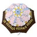 Go Vegan - Cute Pig and Chicken Folding Umbrellas View1