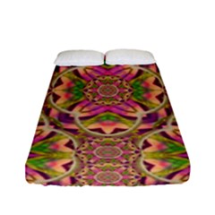 Jungle Flowers In Paradise  Lovely Chic Colors Fitted Sheet (full/ Double Size) by pepitasart