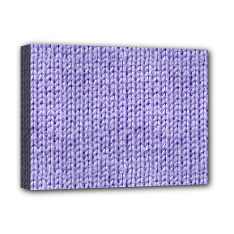 Knitted Wool Lilac Deluxe Canvas 16  X 12   by snowwhitegirl