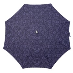 Damask Purple Straight Umbrellas by snowwhitegirl