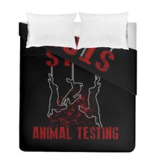 Stop Animal Testing - Rabbits  Duvet Cover Double Side (full/ Double Size) by Valentinaart