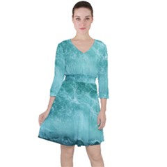 Green Ocean Splash Ruffle Dress by snowwhitegirl
