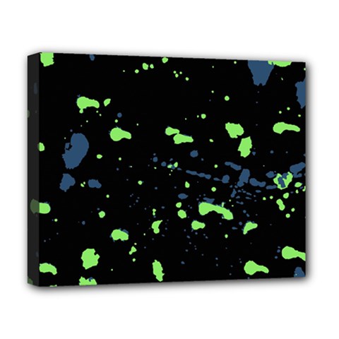 Dark Splatter Abstract Deluxe Canvas 20  X 16   by dflcprints