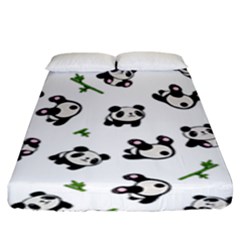 Panda Pattern Fitted Sheet (king Size) by Valentinaart