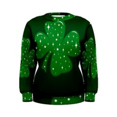 Sparkly Clover Women s Sweatshirt by Valentinaart