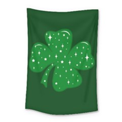 Sparkly Clover Small Tapestry by Valentinaart