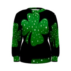 Sparkly Clover Women s Sweatshirt by Valentinaart