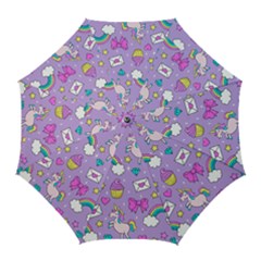 Cute Unicorn Pattern Golf Umbrellas by Valentinaart