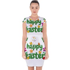 Happy Easter Capsleeve Drawstring Dress  by Valentinaart