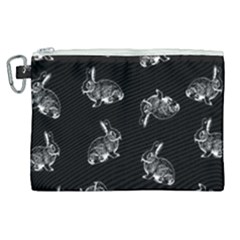 Rabbit Pattern Canvas Cosmetic Bag (xl) by Valentinaart