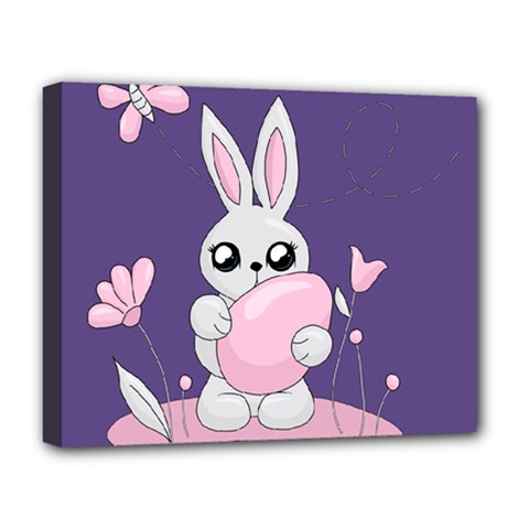 Easter Bunny  Deluxe Canvas 20  X 16   by Valentinaart