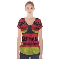 Football World Cup Short Sleeve Front Detail Top by Valentinaart