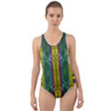 Summer Night After The Rain Decorative Cut-Out Back One Piece Swimsuit View1