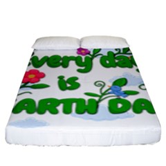Earth Day Fitted Sheet (king Size) by Valentinaart