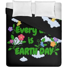 Earth Day Duvet Cover Double Side (california King Size) by Valentinaart