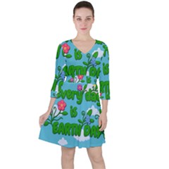 Earth Day Ruffle Dress by Valentinaart