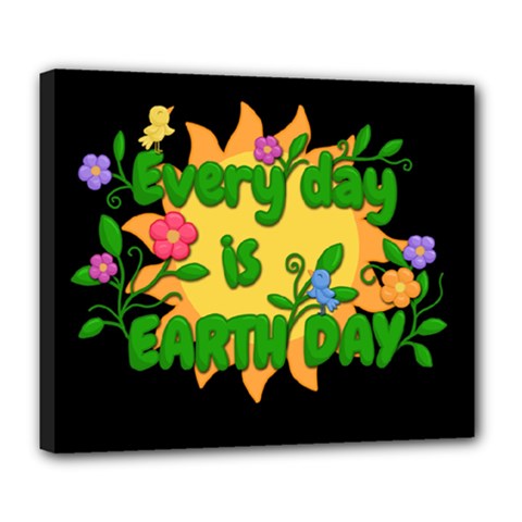 Earth Day Deluxe Canvas 24  X 20   by Valentinaart