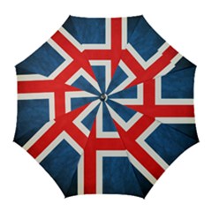 Iceland Flag Golf Umbrellas by Valentinaart