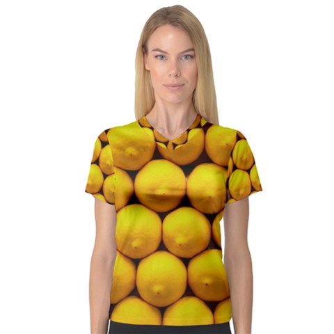 Lemons 1 V-neck Sport Mesh Tee by trendistuff